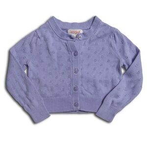 Gat & jack | 12M | Girls' Pointelle Cardigan | Lavender